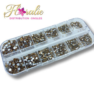 Lot de strass champagne (15)