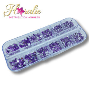 Lot de strass lilas (4)