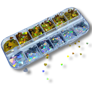 Décos coeur or et argent.