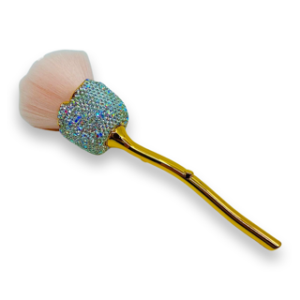 Pinceau fleur brillant argent