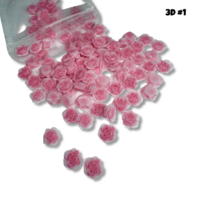 Fleur 3d nail art #1