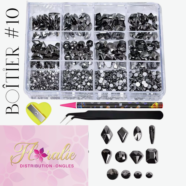 Boitier bijoux #10 (Noir métallique)