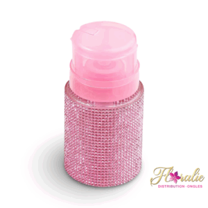 Flacon pompe avec strass Rose