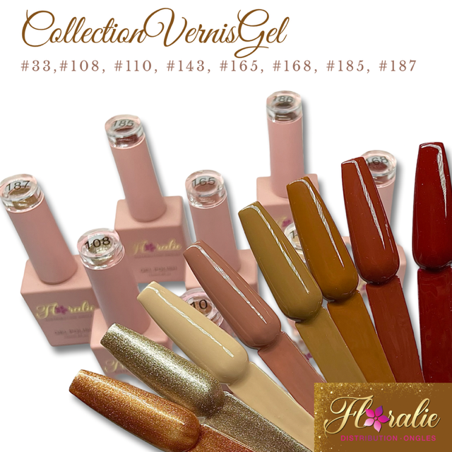 Collection Vernis Gel – Tons Bruns Chauds