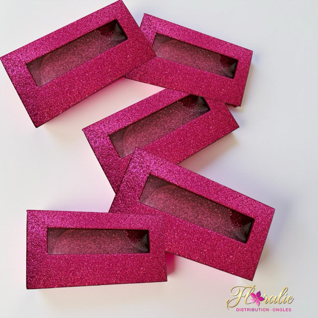 Boîte de présentation pour ongles prêt-à-porter (Lot de 5 Fushia)